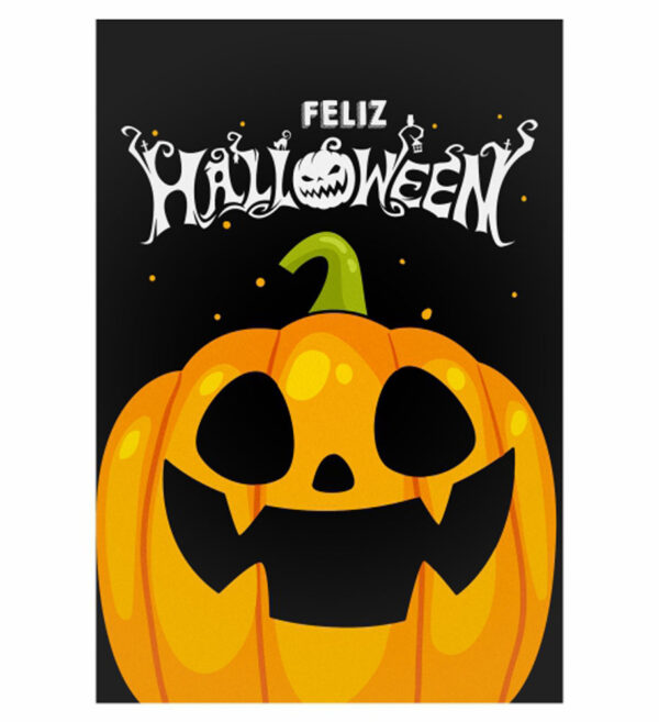 Painel de Festa Retangular 3D Halloween Casadinho 1,50m x 2,20