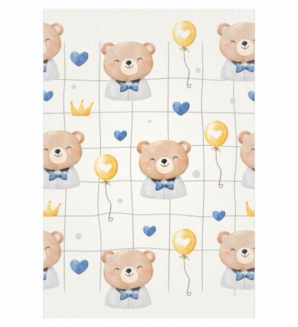 Painel de Festa Retangular 3D Ursinhos Casadinho 1,50m x 2,20