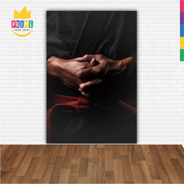 Painel de Festa Retangular 3D Jiu-Jitsu Casadinho 1,50m x 2,20 - Image 2