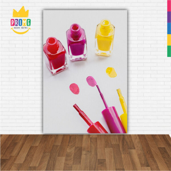 Painel de Festa Retangular 3D Unhas Manicure Casadinho 1,50m x 2,20 - Image 2
