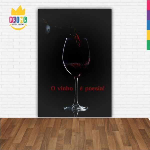 Painel de Festa Retangular 3D Vinho Casadinho 1,50m x 2,20 - Image 2