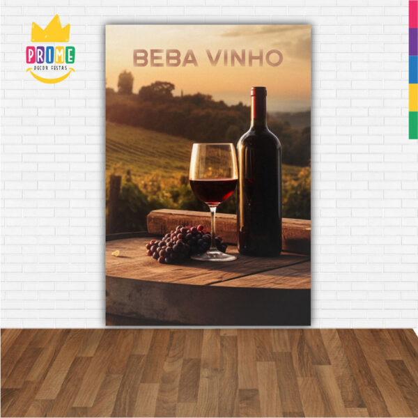 Painel de Festa Retangular 3D Vinho Casadinho 1,50m x 2,20 - Image 2