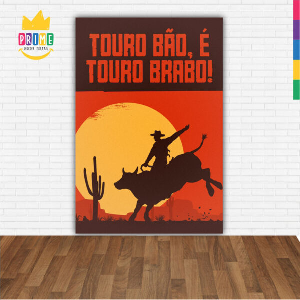 Painel de Festa Retangular 3D Cowboy Casadinho 1,50m x 2,20 - Image 2