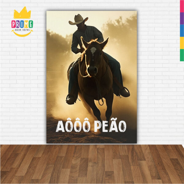Painel de Festa Retangular 3D Cowboy Casadinho 1,50m x 2,20 - Image 2