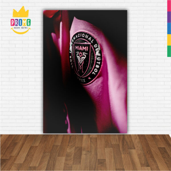 Painel de Festa Retangular 3D Inter Miami Messi Casadinho 1,50m x 2,20 - Image 2