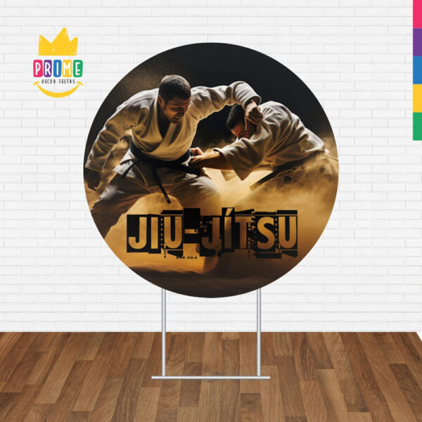 Painel Redondo 3D Jiu-Jitsu Tecido Sublimado 1,50m x 1,50m - Image 2