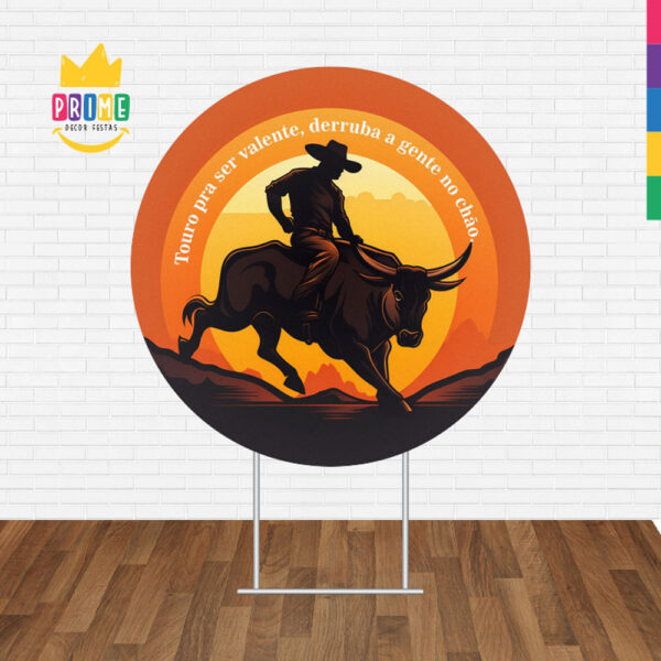 Painel Redondo 3D Cowboy Tecido Sublimado 1,50m x 1,50m - Image 2