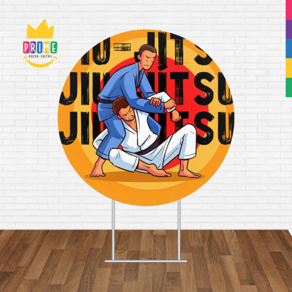 Painel Redondo 3D Jiu-Jitsu Tecido Sublimado 1,50m x 1,50m - Image 2