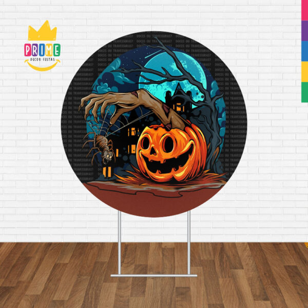 Painel Redondo 3D Halloween Tecido Sublimado 1,50m x 1,50m - Image 2