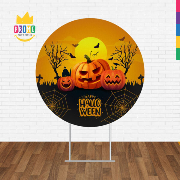 Painel Redondo 3D Halloween Tecido Sublimado 1,50m x 1,50m - Image 2