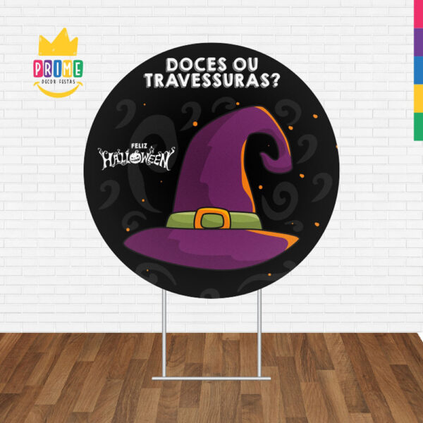 Painel Redondo 3D Halloween Tecido Sublimado 1,50m x 1,50m - Image 2