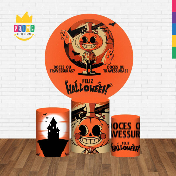 Trio Capa Cilindro + Painel Redondo 3D Halloween 1,50m Veste Fácil - Image 2
