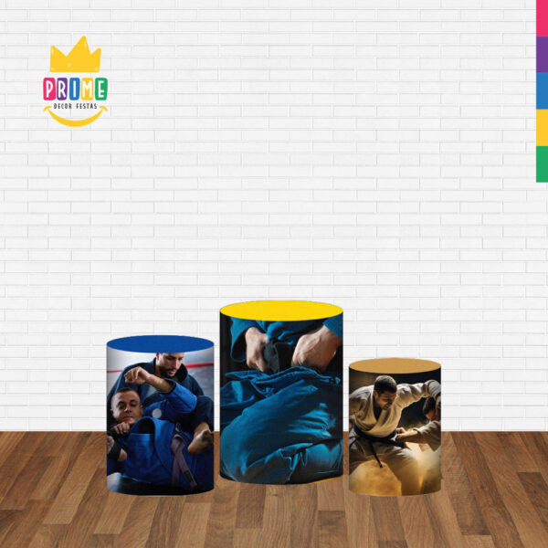 Trio Capa Cilindro Jiu-Jitsu 3D Em Tecido Com Elástico - Image 2