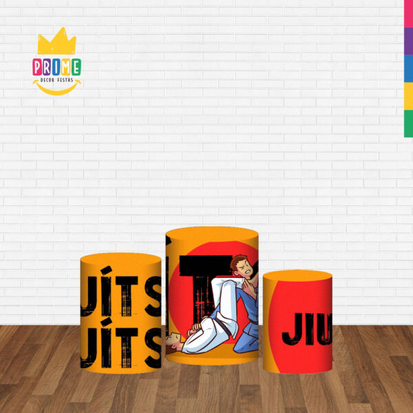 Trio Capa Cilindro Jiu-Jitsu 3D Em Tecido Com Elástico - Image 2