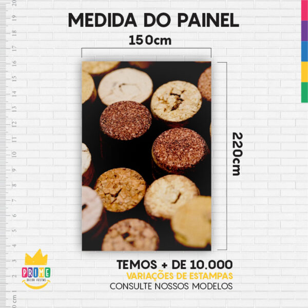 Painel de Festa Retangular 3D Vinho Casadinho 1,50m x 2,20 - Image 4