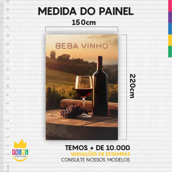 Painel de Festa Retangular 3D Vinho Casadinho 1,50m x 2,20 - Image 4