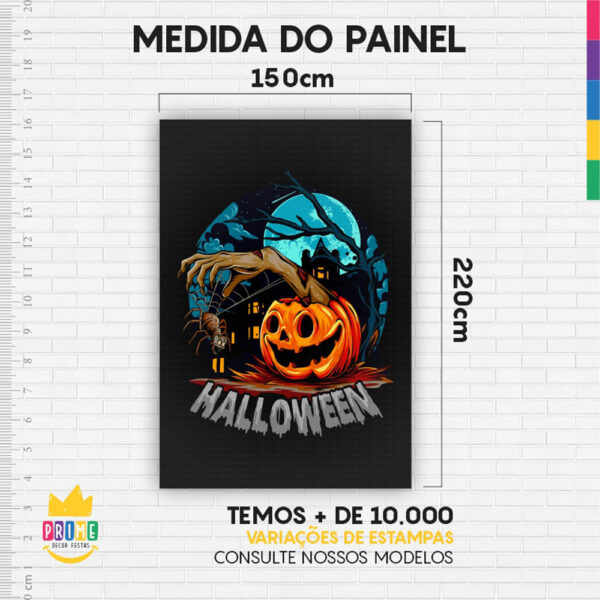 Painel de Festa Retangular 3D Halloween Casadinho 1,50m x 2,20 - Image 4