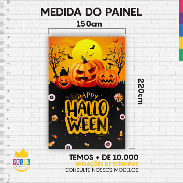 Painel de Festa Retangular 3D Halloween Casadinho 1,50m x 2,20 - Image 4