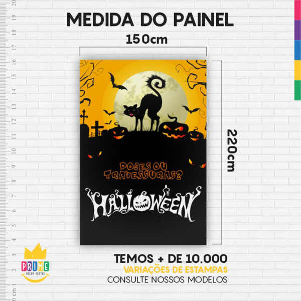 Painel de Festa Retangular 3D Halloween Casadinho 1,50m x 2,20 - Image 4