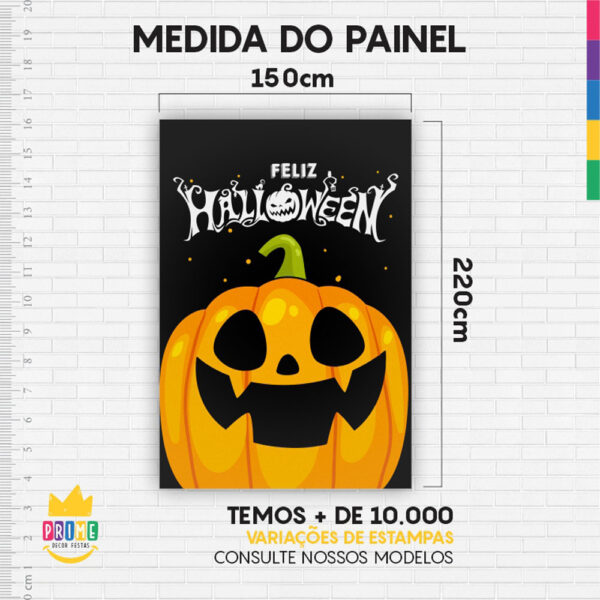Painel de Festa Retangular 3D Halloween Casadinho 1,50m x 2,20 - Image 4