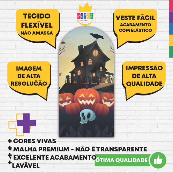 Painel De Festa Romano Decorativo Halloween - Image 3