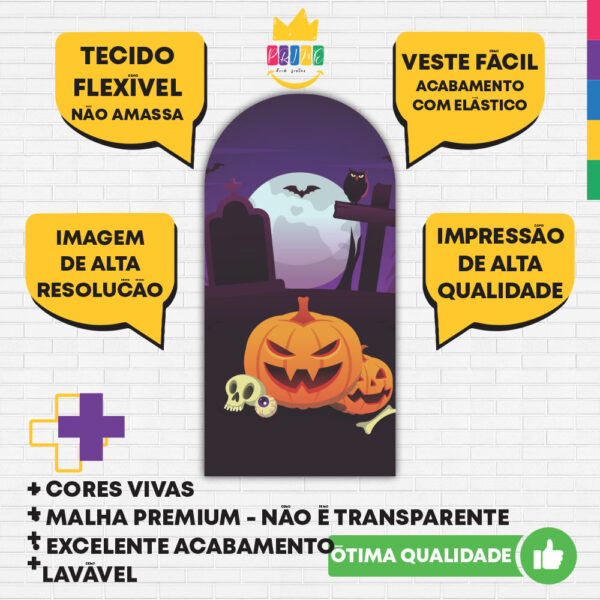 Painel De Festa Romano Decorativo Halloween - Image 3