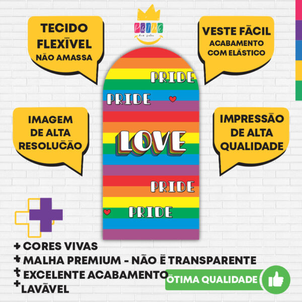 Painel De Festa Romano Decorativo Lgbt - Image 3