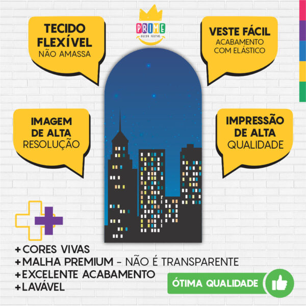 Painel De Festa Romano Decorativo Prédio Herói - Image 3