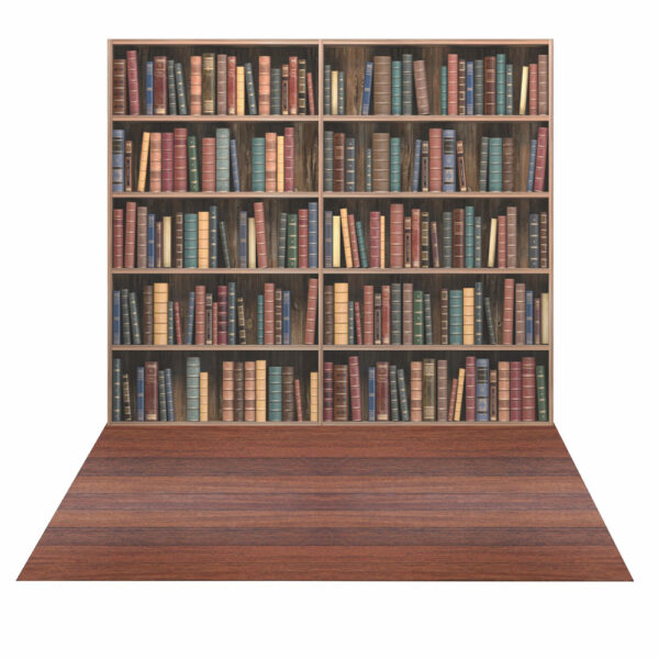 Fundo Fotográfico Cenário Biblioteca Tecido 2,2m x1,5m F180