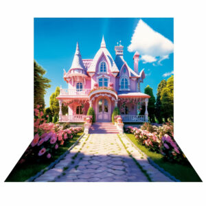 Fundo Fotográfico Cenário Casa Menina Tecido 2,2m x1,5m F109