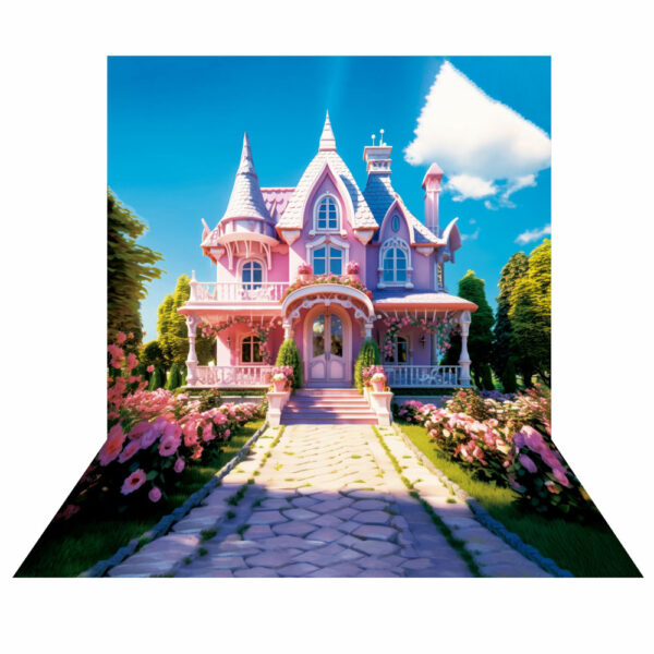 Fundo Fotográfico Cenário Casa Menina Tecido 2,2m x1,5m F109