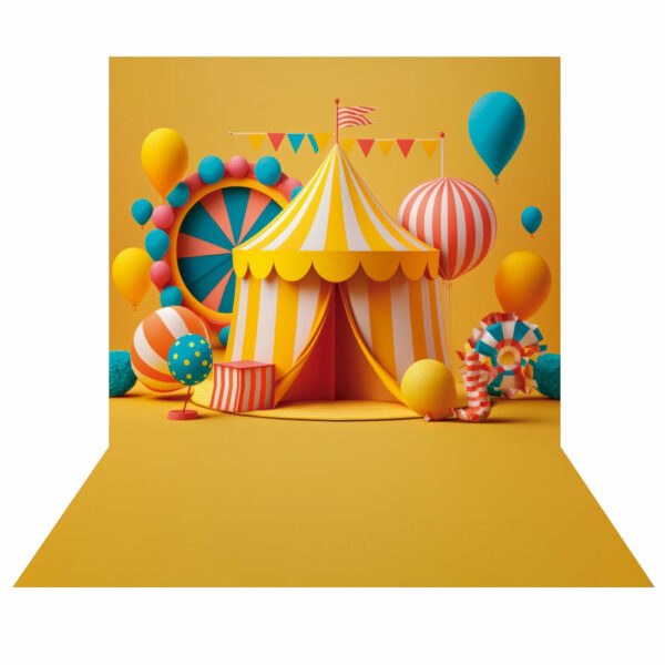 Fundo Fotográfico Cenário Circo em Tecido 2,2m x1,5m F261