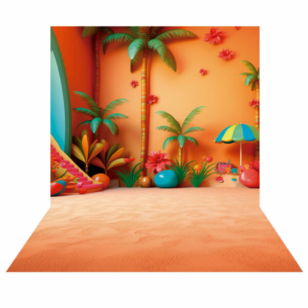 Fundo Fotográfico Cenário Praia Tecido 2,2m x1,5m F229