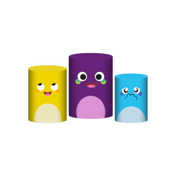 Trio Capa Cilindro Hemkas 3D Em Tecido Com Elástico