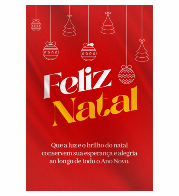 Painel de Festa Retangular 3D Natal casadinho 1,50m x 2,20