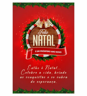 Painel de Festa Retangular 3D Natal casadinho 1,50m x 2,20