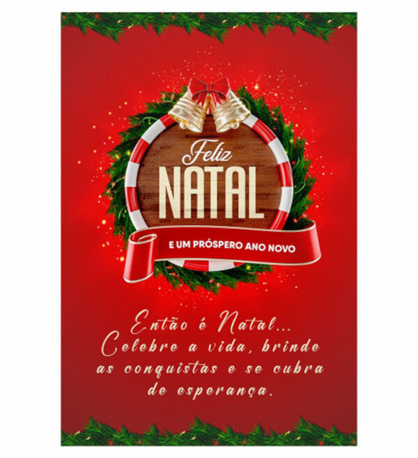 Painel de Festa Retangular 3D Natal casadinho 1,50m x 2,20