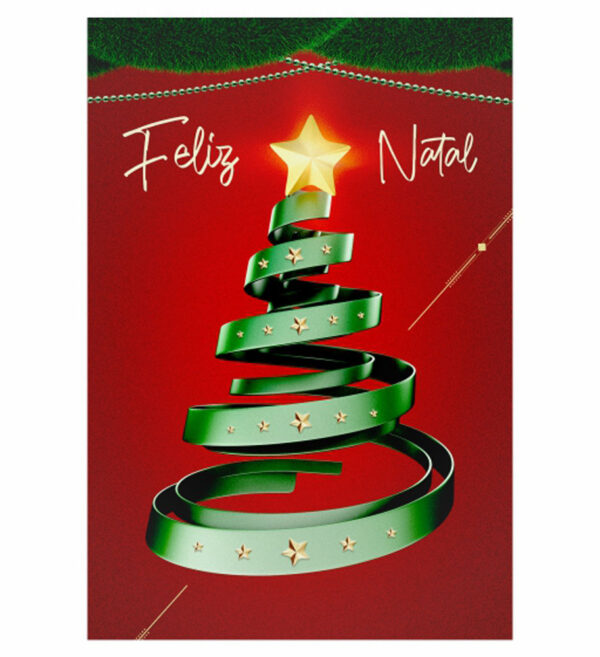 Painel de Festa Retangular 3D Natal casadinho 1,50m x 2,20