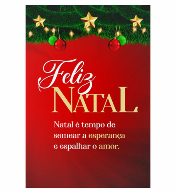 Painel de Festa Retangular 3D Natal casadinho 1,50m x 2,20