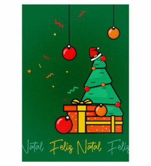 Painel de Festa Retangular 3D Natal casadinho 1,50m x 2,20