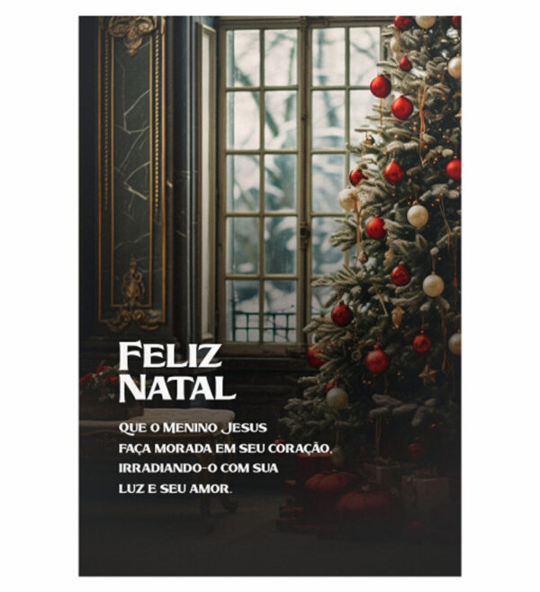 Painel de Festa Retangular 3D Natal casadinho 1,50m x 2,20