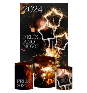 Kit Casado Natal Trio Capa Cilindro Retangular Tecido