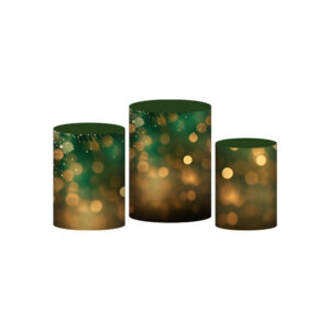 Trio Capa Cilindro Ano Novo 3D Em Tecido Com Elástico