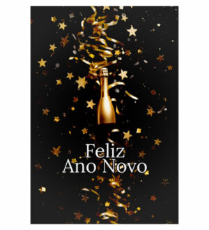 Painel de Festa Retangular 3D Ano Novo casadinho 1,50m x 2,20
