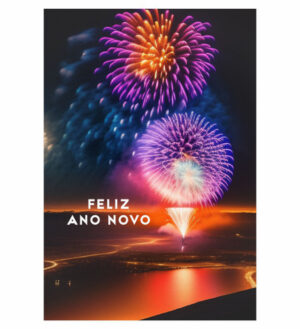 Painel de Festa Retangular 3D Ano Novo casadinho 1,50m x 2,20