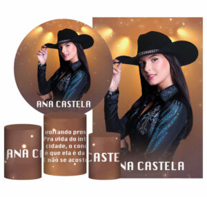 Kit Casado Ana Castela Painel Redondo Trio Capas Cilindro Retangular Vertical Em Tecido