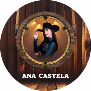 Painel Redondo 3D Ana Castela Tecido Sublimado 1,50m x 1,50m