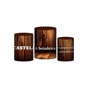 Trio Capa Cilindro Ana Castela 3D Em Tecido Com Elástico