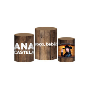Trio Capa Cilindro Ana Castela 3D Em Tecido Com Elástico