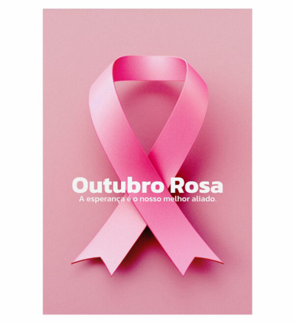 Painel de Festa Retangular 3D Outubro Rosa casadinho 1,50m x 2,20